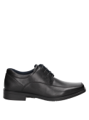 Zapato negro elegante de cuero para hombre con plantilla FOOT PILLOW.