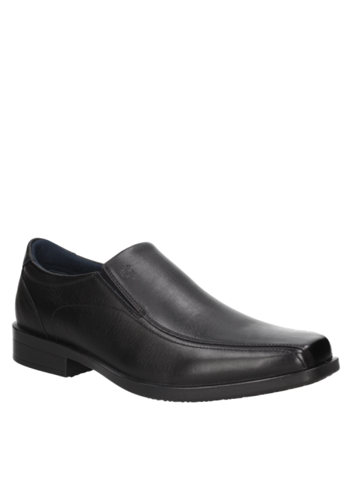 Zapato de vestir masculino en cuero negro con tecnología AIRFLOW.