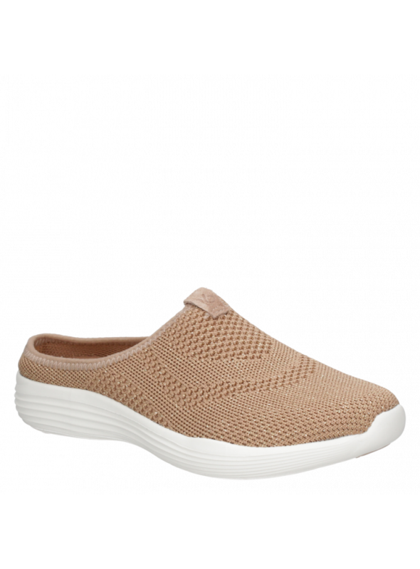 zapatilla celeste urbana para mujer en cuero y textil, ideal para actividades diarias.