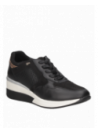 zapatilla negra urbana de cuero para mujer, maleable y suave, adecuada para actividades diarias.