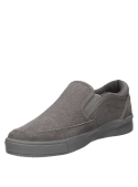 calzado gris masculino, diseño moderno, ofrece descanso prolongado y confort.