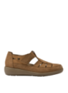 Zapato de cuero camel para mujer con punta cuadrada y forro de poliuretano, estilo casual.