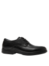 Zapato de vestir Derby negro para hombre, cuero elegante.