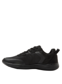 Calzado casual negro para mujer, ideal para athleisure, con suela de goma que ofrece buen agarre y tirador en el talón.