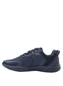 Calzado azul de mujer con cordones, suela de goma antideslizante, perfecto para actividades informales y uso diario.