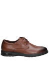 Zapato derby de cuero café para hombre, ideal para ocasiones diarias y confort.