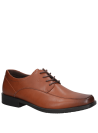 Zapato camel de cuero, hombre, vestir, diseño AIRFLOW con microperforaciones.