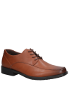 Zapato camel de cuero, hombre, vestir, diseño AIRFLOW con microperforaciones.