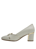 Zapato casual blanco de cuero para mujer, con forro de poliuretano suave.