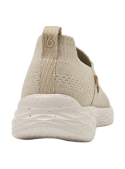 Zapatilla casual beige de mujer, suavidad excepcional sin forro, experiencia confortable.