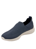 zapatilla de mujer azul, textil, casual, con taco plano de 3 cm y punta redonda, versátil y funcional