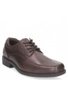 Zapato de vestir café para hombre, taco plano de 3 cm, diseño elegante y duradero.