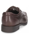 Zapato masculino café de cuero, plantilla FOOT PILLOW para comodidad prolongada.
