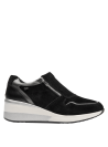 Zapatilla casual de cuero negro para mujer, perfecta para el día a día, con un toque elegante y moderno.