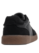 Calzado urbano negro para hombre, suela gruesa y acolchado en el talón para soporte y confort durante largas caminatas.