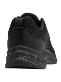 Zapatilla negra urbana para hombre con malla transpirable en el empeine, ideal para actividades deportivas y casuales.