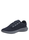 Zapatilla textil azul para hombre, estilo moderno y minimalista, perfecta para actividades cotidianas.