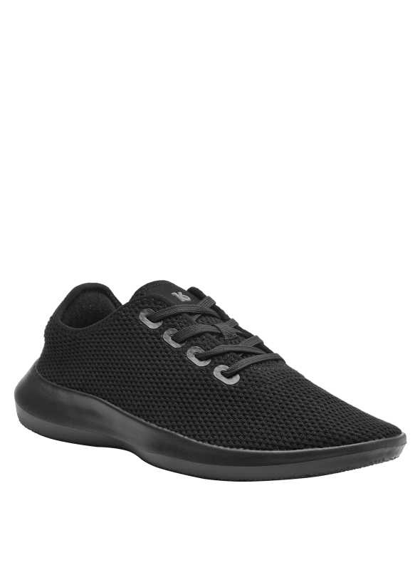 Zapatilla azul de hombre, ideal para un estilo casual, con tejido de malla y cordones para ajuste personalizable.