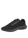 Zapatilla negra de hombre, estilo casual urbano, con tejido de malla textil para transpirabilidad y comodidad diaria.