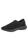 Zapatilla negra urbana para hombre, diseño slip-on textil, ideal para un look casual y relajado, minimalista y moderno.