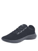zapatilla azul casual de mujer, adecuada para actividades urbanas, con diseño minimalista y material textil transpirable.
