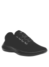 Zapatilla negra de mujer con suela que proporciona tracción óptima, ideal para diversas superficies en ambientes urbanos.