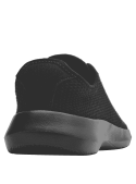 Zapatilla casual negra para mujer con cordones para un ajuste seguro, adecuada para caminar largas distancias en la ciudad.