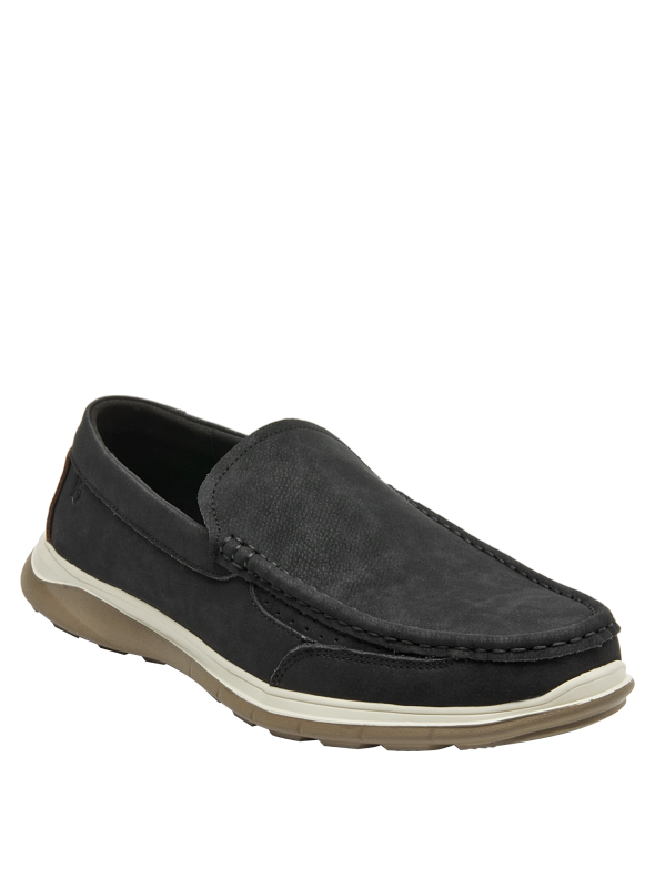 Zapato de cuero negro para hombre, estilo atemporal que combina con jeans o pantalones de vestir.