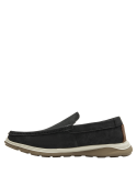 Elegante mocasín negro de cuero para hombre, ideal para el día a día y eventos semi-formales.