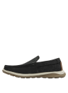 Elegante mocasín negro de cuero para hombre, ideal para el día a día y eventos semi-formales.
