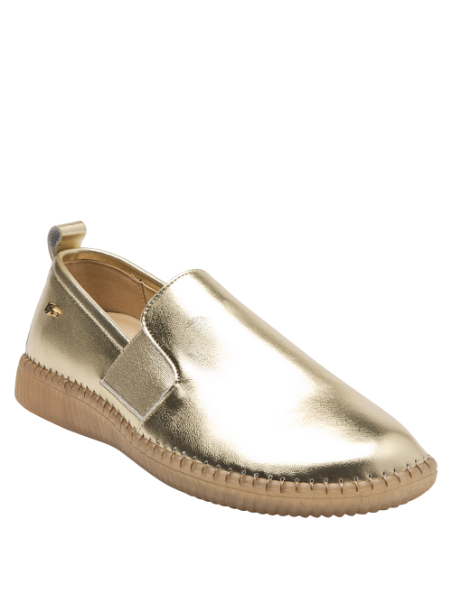 Zapato dorado de cuero para mujer 16 HRS | Compra ahora