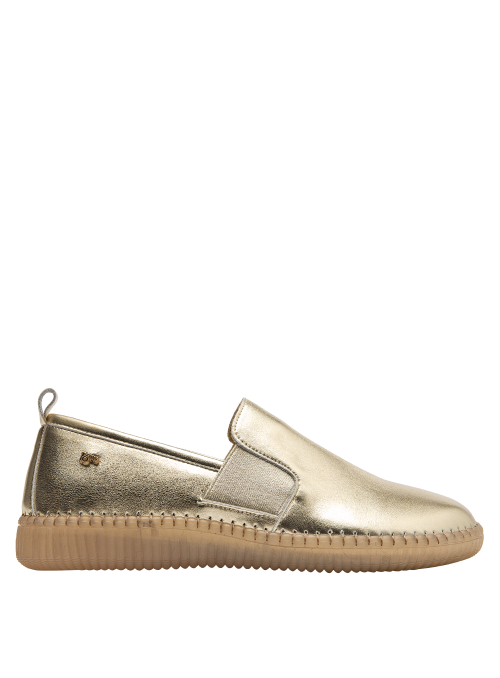 Zapato dorado de cuero para mujer 16 HRS | Compra ahora