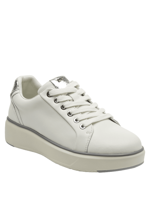 Zapatillas deportivas de cuero blanco para mujer 16 HRS