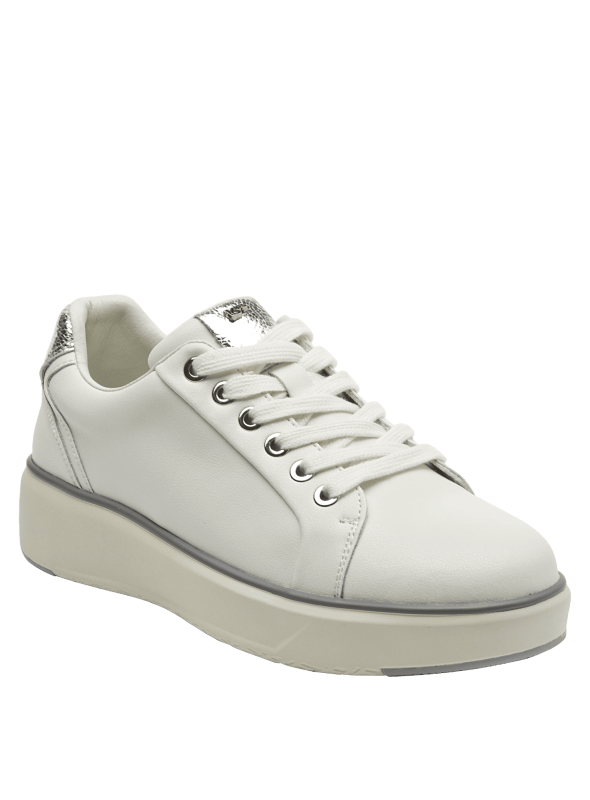 zapatilla blanca de cuero para mujer, mezcla de comodidad y estilo elegante para paseos o eventos