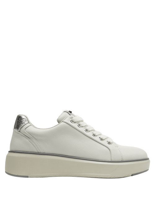 Zapatillas deportivas de cuero blanco para mujer 16 HRS