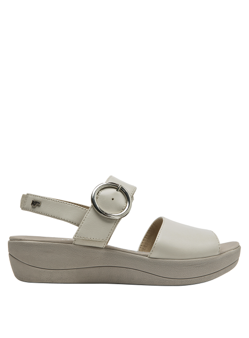 Sandalias de cuero crema para mujer 16 HRS - compra ahora