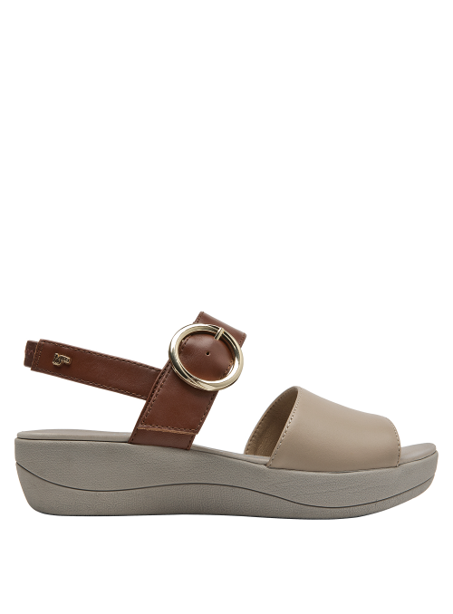 Sandalia de cuero para mujer multicolor, con diseño minimalista y textura lisa de alta calidad.