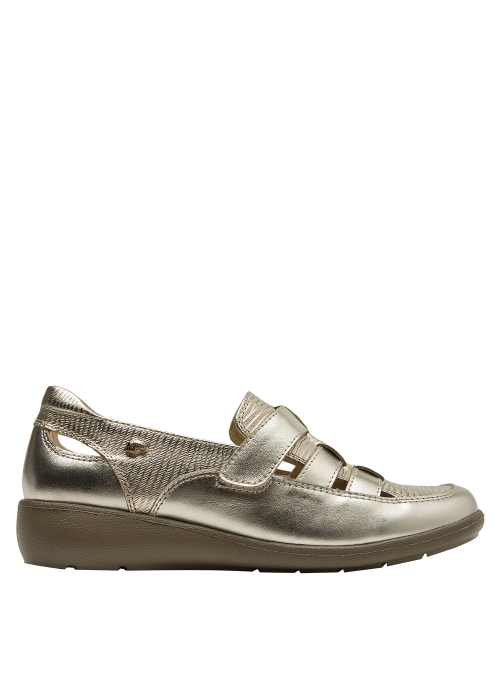 Zapatos de cuero dorado para mujer 16 HRS - Compra ahora
