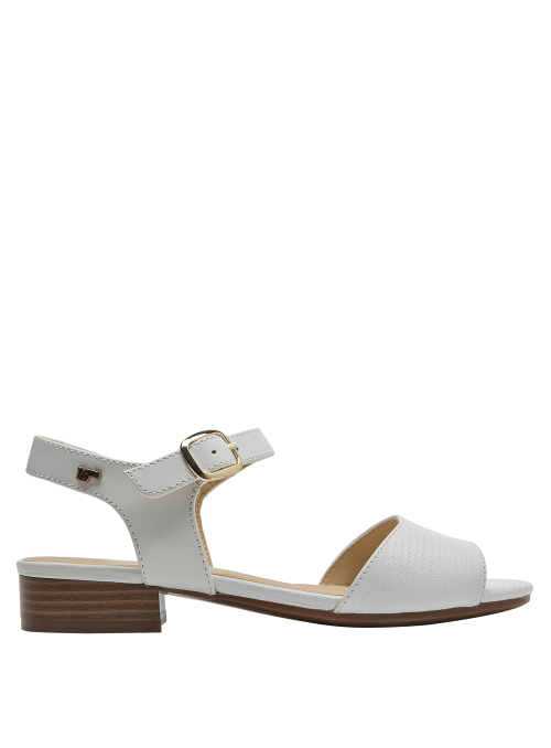 Sandalia de cuero blanco para mujer 16 HRS formal compra