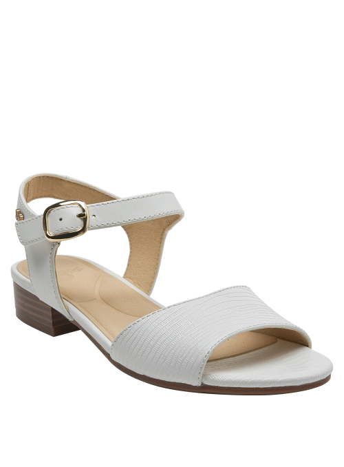 Sandalia de cuero blanco para mujer 16 HRS formal compra
