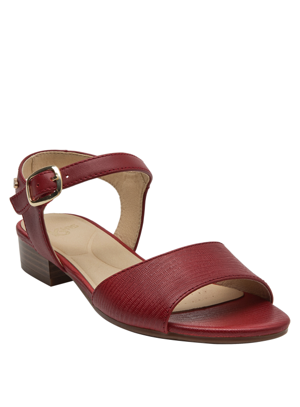 Sandalia de mujer burdeos ideal para eventos semi-formales y casuales.