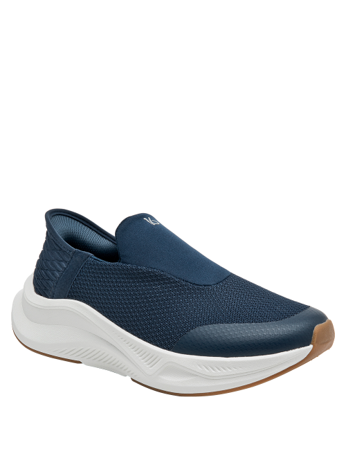 zapatilla azul marino slip-on de mujer, diseño moderno para uso diario y eventos informales