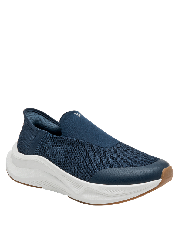 zapatilla azul marino slip-on de mujer, diseño moderno para uso diario y eventos informales