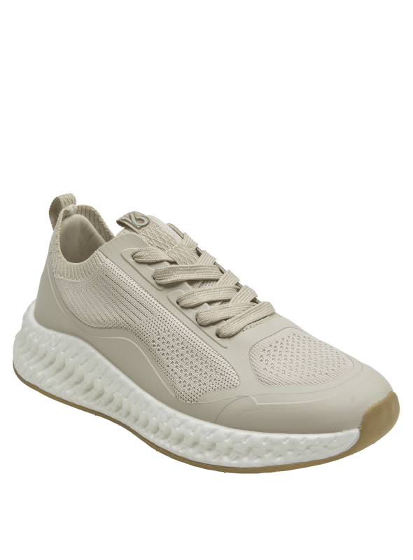 zapatilla beige de mujer, ideal para combinar con jeans o vestidos