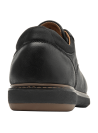 Zapato de cuero negro para hombre, diseño clásico y elegante con cordones y suela gruesa para mayor confort.