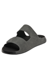 Sandalia gris de hombre con correas anchas y cierre de velcro, estilo casual y minimalista.