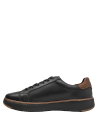 Zapato de cuero negro para hombre, ideal para estilo smart casual.