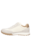 zapatilla casual de mujer con mezcla textil y detalles decorativos en un tono beige versátil