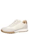 sutil zapatilla de mujer en color beige claro con suela de goma oscura y diseño athleisure moderno