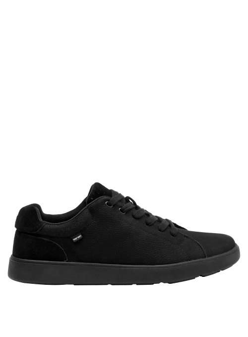 Zapato de cuero negro para hombre, estilo casual, cómodo y pulido, perfecto para un look diario.